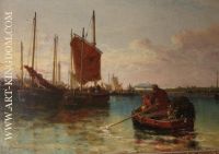 A continental harbour scene