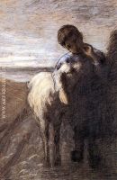 Shepherd boy with lamb