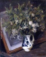 Flowers in a Delft Jug