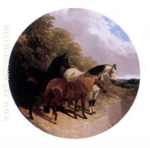 Horses Beside a River 1850