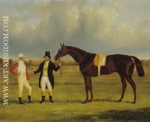 Euclid with his Jockey Conolly and Trainer Pettit