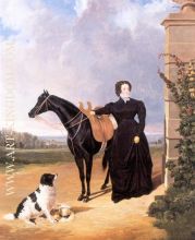 Lady With Her Mount and Spaniel 1823