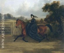 Lady Rush Out Riding Sidesaddle 1843