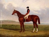 Elis A Chestnut Racehorse With John Day Up Waering The Colours Of Lord Lichfield A Racehorse B