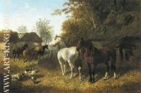 Cart Horses And Ducks 1864