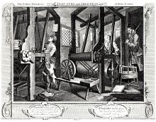 Industry and Idleness Plate 1 The Fellow Prentices at their Looms