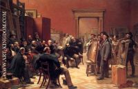 The Council of the Royal Academy selecting Pictures for the Exhibition 1875