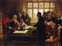 Oliver Cromwell and His Secretary John Milton Receiving a Deputation Seeking Aid for the Swiss Protesta