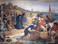 The Embarkation of the Pilgrim Fathers for New England