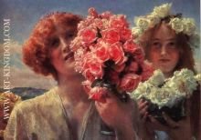 Young Girls with Roses