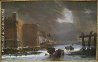 Frozen Moat Outside City Walls, circa 1647