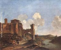 Italian Landscape with SS. Giovanni e Paolo in Rome