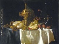 Still life with fruits and dishes 1653