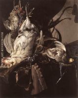 Still Life of Dead Birds and Hunting Weapons