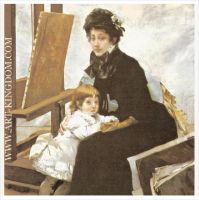 Madeleine Lerolle and Her Daughter Yvonne  1879-1880