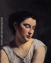 Young Woman with Lowered Eyes