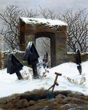 Graveyard Under Snow