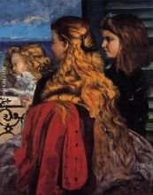 Three English Girls at a Window