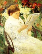 Woman Reading in a Garden