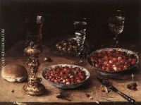 Still Life with Cherries and Strawberries in China Bowls