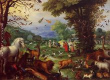 Landscape of Paradise and the Loading of the Animals in Noah