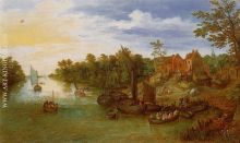 River Landscape with Landing