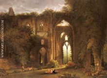 Tintern Abbey With Elegant Figures