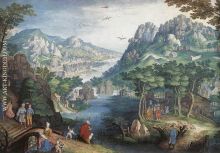 Mountain Landscape with River Valley and the Prophet Hosea