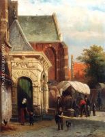A View Of The South Entrance Of The St Pancras Church Enkhuizen