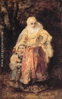 Oriental Woman and Her Daughter