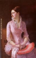 Courtois Gustave Portrait Of Anne Marie Dagnan