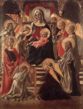 Madonna And Child Enthroned With Saints