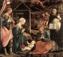 Adoration Of The Child With Saints