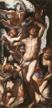 St Sebastian Tended By Angels