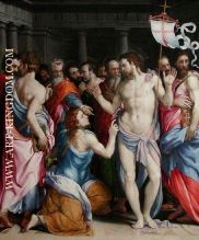 Francesco de' Rossi's painting 'The Doubting of St. Thomas' 1543-1547