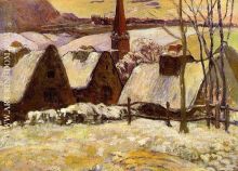 Breton Village in the Snow