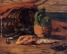 Still Life with Jug and Red Mullet