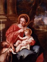Madonna And Child With Sain John The Baptist