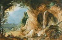 Paysage avec grotte 1600