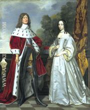 Portret van Friedrich Wilhelm I, keurvorst van Brandenburg (1620-1688) en zijn echtgenote Louise Henriette van Nassau (1627-1667)  1647