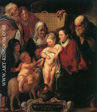 The Holy Family with St. Anne, The Young Baptist, and his Pa