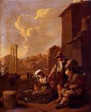 Peasant Family Having Bread And Wine