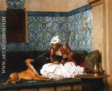 Arnaut blowing Smoke at the Nose of his Dog