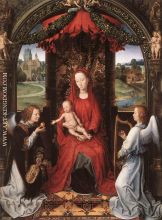 Madonna Enthroned with Child and Two Angels