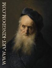 Study of the Head and Shoulders of an Old Bearded Man Wearing A Cap by Jan Lievens