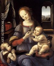 LORENZO DI CREDI Madonna with the Christ Child and St John the Baptist