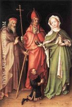 Saints Catherine, Hubert and Quirinus with a Donor