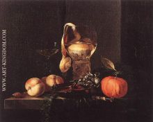 Still Life with Silver Bowl, Glasses, and Fruit