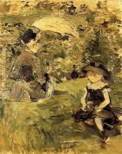 Young Woman and Child on an Isle