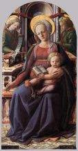 Madonna and Child Enthroned with Two Angels
